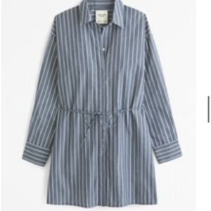 Abercrombie Long-Sleeve Striped Shirt Dress